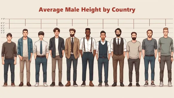 Average Male Height Worldwide
